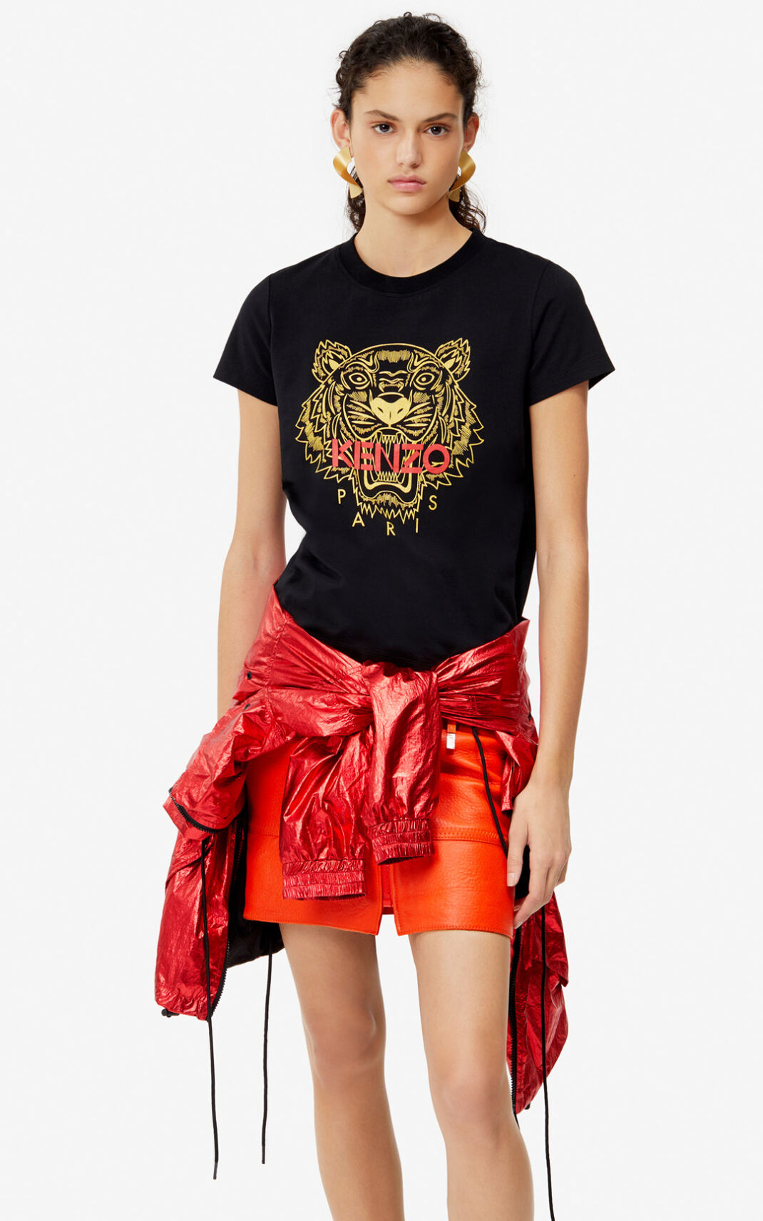 Kenzo Tiger Tişört Bayan Siyah | 0218-FULXI
